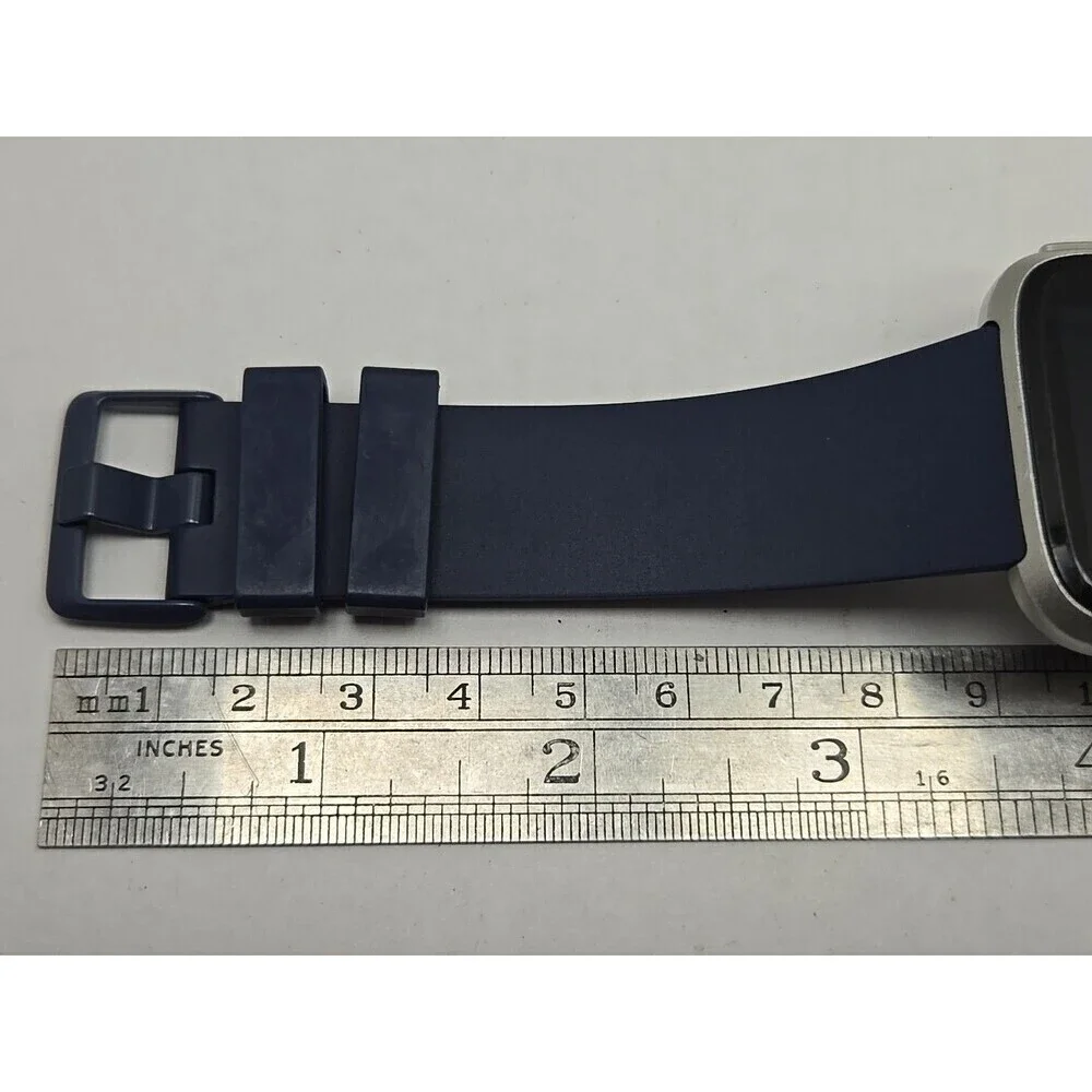 Fitbit Versa FB504 Smartwatch Silver Activity Tracker Tested Working No Charger